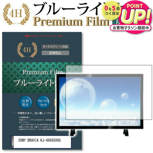 SONY BRAVIA KJ-49X9500G 機種で使える ブルーライトカット 指紋防止 液晶保護フィルム メール便送料無料 jgs bgt 互換品 有償交換保証付き