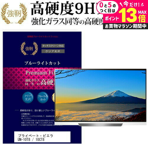 ＼20日はP最大13倍!!／ (ぴったりサイズ) パナソニック プライベート・ビエラ UN-10T8 / 10CT8 [10インチ] 機種で使える 強化 ガラスフィルム と 同等の 高硬度9H ブルーライトカット 光沢タイプ 改訂版 液晶TV 保護フィルム メール便送料無料 jgs bgt