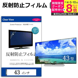 \スーパーSALE★5日限定最大P8倍!!/ 43インチ 43型 反射防止 液晶保護フィルム テレビ 画面 (W941×H529mm) フリーカットタイプ メール便 送料無料 jgs bgt