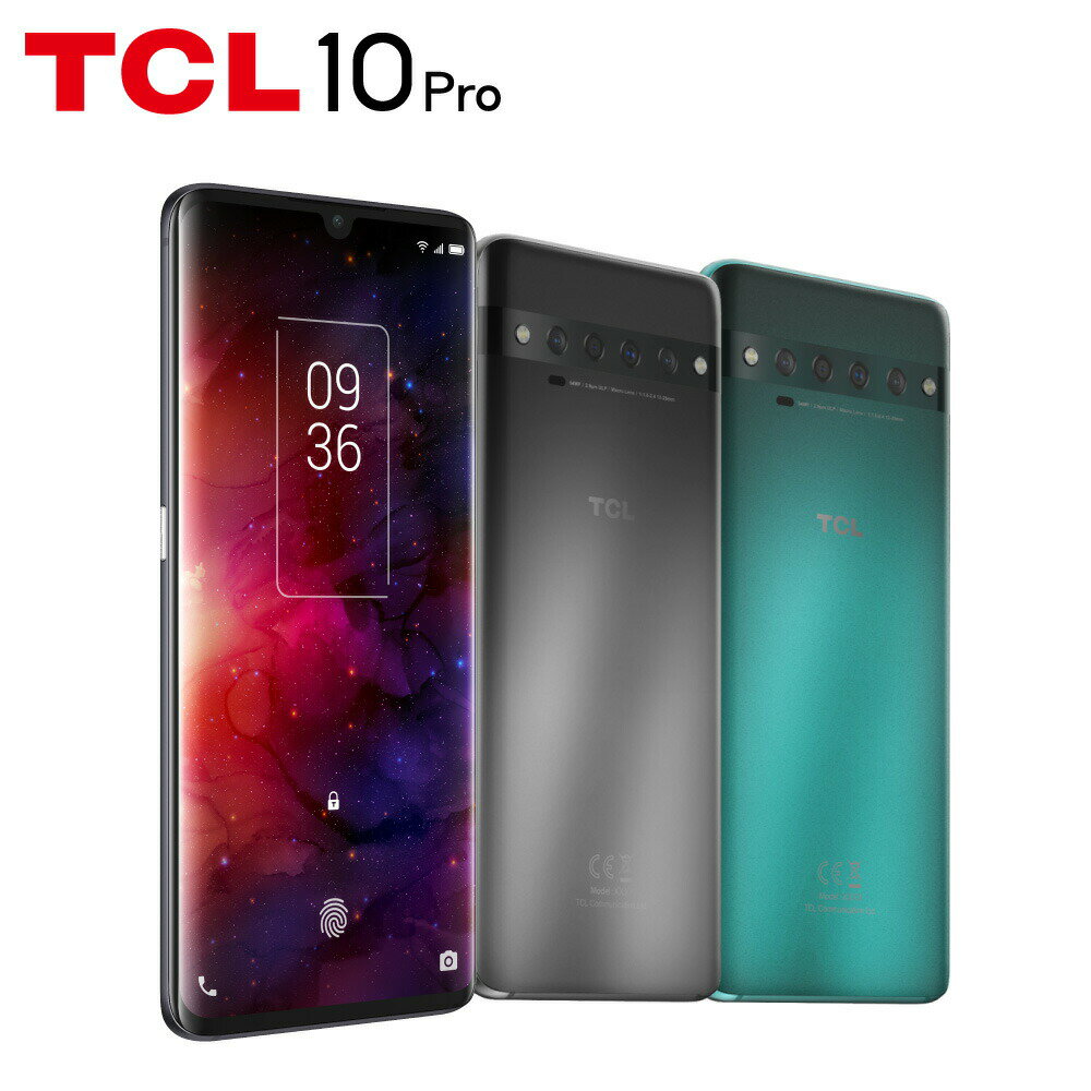 TCL 10 Pro 本体 クアッドカメラ 6400万画素 超広角 専用クリアケース付属 大容量メモリ 128GB android 格安スマホ 送料無料 あす楽対応 正規代理店