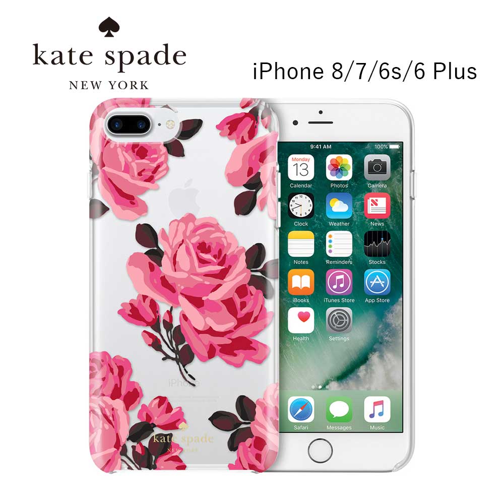 8/23 01:59までポイント5倍 kate spade new york ケイトスペード iPhone8Plus iPhone7Plus iPhone6sPlus iPhone6Plus クリアケース Protective Hardshell Case (1-PC Comold) | アイフォン8Plus アイフォン7Plus スリム 花 透明 薄型 お洒落