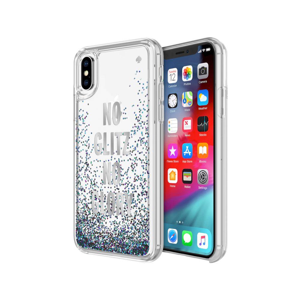 【正規代理店】 ケイトスペード iPhoneXS iPhoneX スマホケース kate spade new york Liquid Glitter Case iPhone iPhoneケース アイフォン アイフォンケース ケース カバー ブランド クリアケース 透明 スリム 薄型