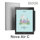 商品詳細商品名BOOX Nova Air C 仕様 ハードウェア ・画面サイズ:7.8インチ・画面解像度:468×624（カラー100dpi）／ 1404×1872（白黒300dpi)・ディスプレイパネル種類:EinkオンセルKaleido Plusスクリーン(4096色)・入力：BOOX Pen Plus (4096段階筆圧感知ワコム製スタイラスペン) + 静電容量式タッチ・CPU: Advanced octa-core processor・RAM: 3GB (LPDDR4X)・ROM: 32GB (eMMC)・外部メモリタイプ: USB-C SD・外部メモリ最大容量: Max 256GB・接続性: WiFi (802.11b/g/n/ac) 2.4GHz + 5GHz + Bluetooth5.0・フロントライト：暖色及び寒色・バッテリー: 2000mAh Polymer Li-on・最大待受時間：最大4週間・外部接続端子: USB Type-C(support OTG) ソフトウェア ・OS: Android 11.0・APPストア：BOOX Store・ドキュメント：PDF(reflowable), PPT,EPUB, TXT, DJVU, HTML, RTF, FB2, DOC, MOBI, CHM など・画像：PNG, JPG, TIFF, BMP・オーディオファイルフォーマット: WAV,MP3 その他 ・商品サイズ(cm): 高さ：19.4 × 幅：13.65 × 奥行き：0.63・重さ：235g・ボタン：電源・マイク：あり・スピーカー：デュアルステレオスピーカー・イヤホンジャック：USB-C earphone jack・その他特徴：TTS、辞書、手書きカレンダー・言語：Android11に搭載される全ての言語・アップデート：ダウンロードまたはローカル 認証　CE,ROHS,FCC,TELEC(219-229026),CCC,KCC,UKCA,NCC,WEEE 同梱品　BOOX Nova Air C本体 X1、磁石付きBOOX Pen Plusスタイラスペン X1、USB-Cケーブル X1、クイックガイド X1、保証書 X1※ケースは別売となります。●『Nova Air C』＋専用「マグネティックケース」セットはこちら ●専用「マグネティックケース」はこちら カラーがより鮮明になったE ink搭載7.8インチAnrdoidタブレット『Nova Air C』! Kaleido&trade; Plus On-Cellを搭載し、前モデルのNova3Colorと比較して、色のコントラストと彩度が改善されました。より鮮明な4096色のカラー表示を楽しむことができる、E-ink電子ペーパーになります。 ※上：フロントライトオン時・下：フロントライトオフ時 の画面の比較画像 電子書籍として ほとんどの電子書籍の読み取りをサポート 『Nova Air C』は、epub、Mobi(Kindle電子書籍の形式)からpdfおよびPowerPointスライドまで、ほとんどの電子書籍およびファイル形式での読み取りとメモの作成をサポートしています。また高度なソフトウェアと主要なプロセッサおよび十分なストレージを組み合わせて、ほとんどのサードパーティの読書アプリと互換性を持たせています。 目に優しいカラーE ink搭載 長時間使用しても目が疲れない、最新のカラー電子ペーパーKaleido? Plus On-Cellを搭載しています。また、フロントライトは暖色と寒色の2種があり、周りの環境やご利用のシーンに合わせて使い分けることができます。 ページめくり機能付き専用ケース 別売の専用ケース『Magnetic Case for Nova Air C/Nova Air [ Silver ]』をご使用いただくと、ボタンを押すことでページめくりが可能になります。よりよい読書環境をお望みの方に。 デジタルノートとして ワコムのスタイラスペン付属 スタイラスペンはワコム製の4096段階筆圧感知を搭載し、細かな描写が要求されるスケッチやイラスト描写にも活用いただけます。電磁誘導方式で電池不使用、マグネットで本体側面に取り付け可能です。 ノート作成に便利な機能 16色のカラーや5つまで登録できるブラシ機能、さらに、レイヤー、文字検索機能からカスタムテンプレートまで、様々なノート作成ツールを使用し、どこでも革新的なアイデアをカラフルに視覚化することができます。 場所を選ばない使い勝手のよさ 軽量で持ち運びが簡単 245gと軽量なため、携帯にも便利です。いつでもどこでも手軽にカラーディスプレイを楽しむことができます。 使い分けできる2種のフロントライト 暖色と寒色の2種のフロントライトを搭載しており、周囲の環境や時間帯によって使い分けできます。例えば、夜のリラックスタイムには、暖色のライトを。暖色のライトは、お休み前の読書に最適です。反対に、曇りの日や薄暗い環境では寒色のライトを使用して、より作業に集中を促すことができます。 その他の便利な機能 5GBの無料ストレージを提供 Onyxアカウントに登録することで、クラウドシステムにより5GBの無料ストレージでカラフルなノートをクラウドにアップロードし、パソコンやモバイルからどこでも閲覧することができます。 オーディオ再生 搭載されたデュアルスピーカーまたはBluetooth接続により、いつでもオーディオ再生できます。