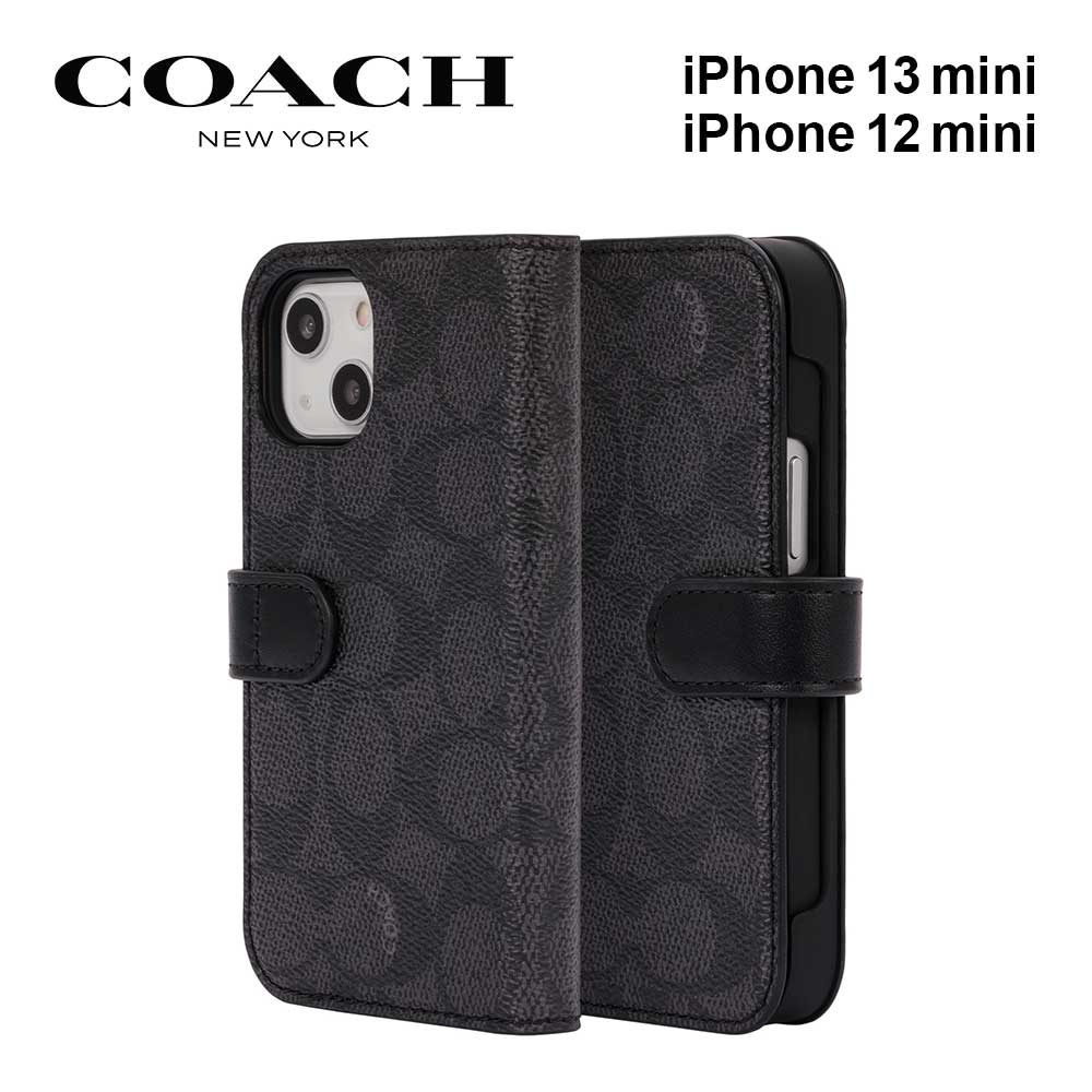 SALE期間最大1,000円OFFクーポン配布 【正規代理店】 コーチ iPhone13 mini iPhone12 mini スマホケース COACH FOLIO CASE iPhone iPhoneケース アイフォン ブランド スマホ ケース スマートフォン 手帳 手帳型 手帳型ケース カバー カード 定期 カード収納 女性 おしゃれのサムネイル