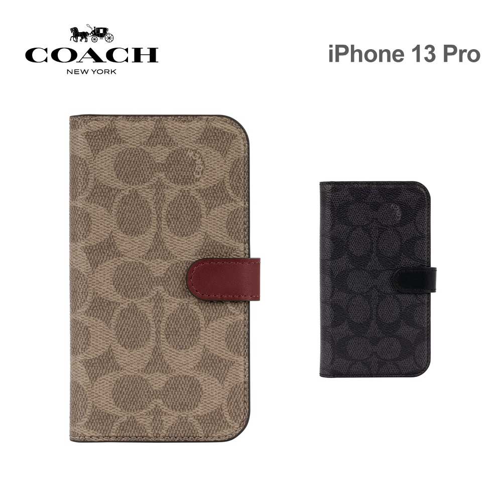 コーチ スマホケース 【正規代理店】 コーチ iPhone13 Pro スマホケース COACH FOLIO CASE iPhone iPhoneケース アイフォン ブランド スマホ ケース スマートフォン 手帳 手帳型 手帳型ケース カバー カード 定期 カード収納 女性 おしゃれ