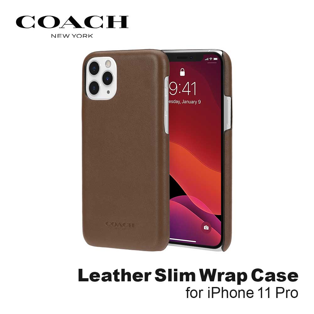 【正規代理店】 コーチ iPhone11 Pro スマホケース レザー COACH Leather Slim Wrap Case iPhone iPhoneケース アイフォン ブランド スマホ ケース スマートフォン 革 スリム 薄型 お洒落 おしゃれ 女性 彼女