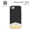  スマホケース iPhone SE3 SE2 第3世代 第2世代 iPhone8 iPhone7 ハウスオブハーロウ House of Harlow 1960 2-PC SLIDER CASE WITH MARBLE INLAY ケース カバー ブランド ゴージャス 高級感 黒 金 ブラック ゴールド