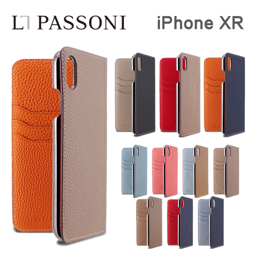  ロルナパッソーニ iPhoneXR スマホケース LORNA PASSONI German Shrunken Calf Folio Case iPhone iPhoneケース アイフォン ブランド スマホ ケース スマートフォン 手帳 手帳型 手帳型ケース カード 収納 定期 女性