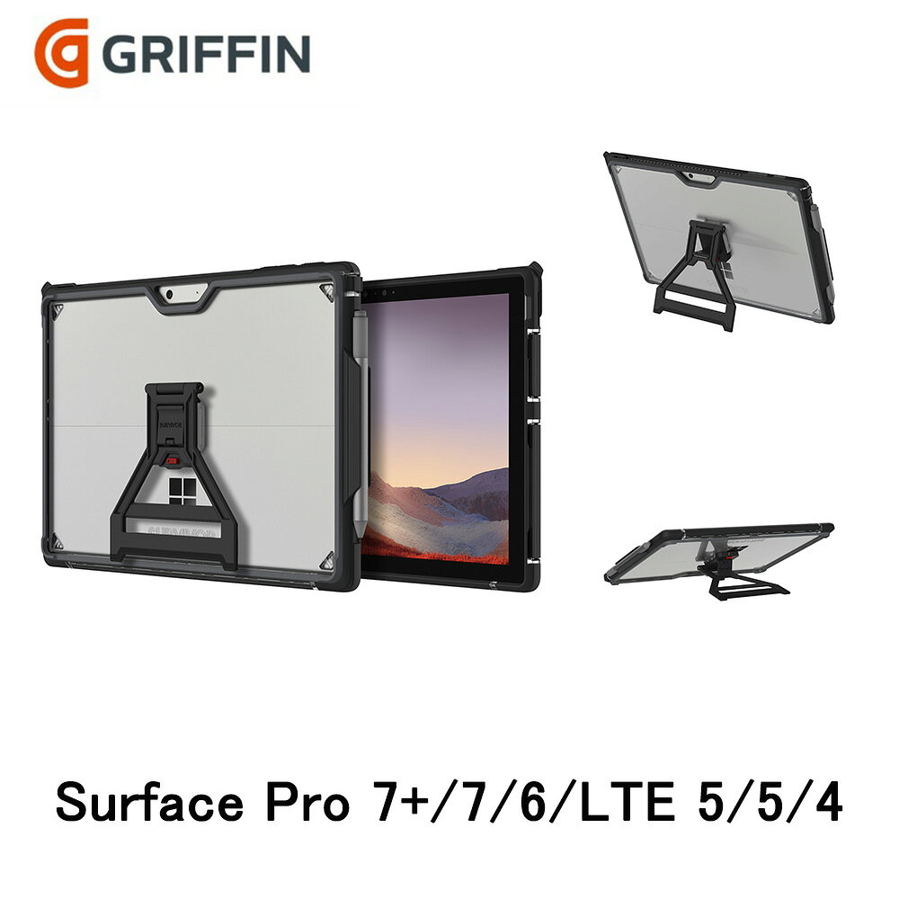 Griffin - Survivor Strong for Surface Pro 7+/7/6/LTE 5/5/4 [ Black ] ケース 耐衝撃性能 デスクワーク 在宅 リモートワーク スタンド機能 オフィス用品 caseplay-10011987 FOX STORE楽天市場店 パッケージ画像