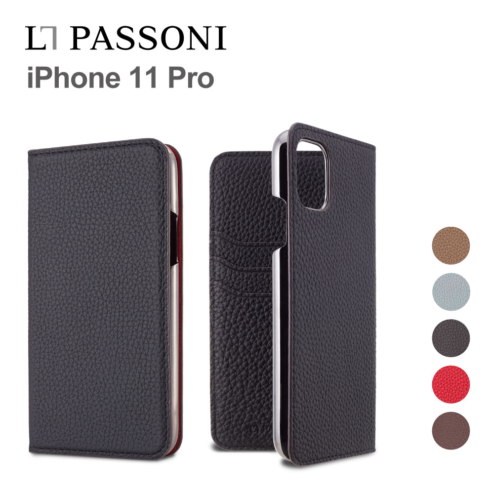  ロルナパッソーニ iPhone11 Pro スマホケース LORNA PASSONI German Shrunken Calf Folio Case iPhone iPhoneケース アイフォン ブランド スマホ ケース スマートフォン 手帳 手帳型 手帳型ケース カード 収納 定期 女性