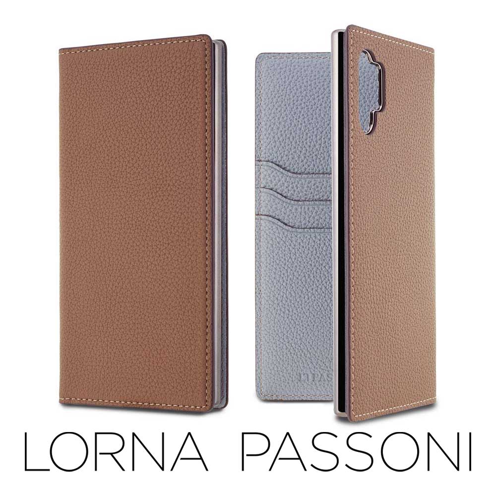  ロルナパッソーニ Galaxy Note 10 + スマホケース LORNA PASSONI German Shrunken Calf Folio Case ギャラクシー ブランド スマホ ケース スマートフォン 手帳 手帳型 手帳型ケース カード 収納 定期 女性