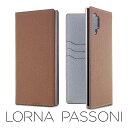 【正規代理店】 ロルナパッソーニ Galaxy Note 10 スマホケース LORNA PASSONI German Shrunken Calf Folio Case ギャラクシー ブランド スマホ ケース スマートフォン 手帳 手帳型 手帳型ケース カード 収納 定期 女性