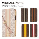 マイケル・コース スマホケース レディース 【正規代理店】 マイケルコース iPhone13 mini スマホケース Magsafe対応 MICHAEL KORS FOLIO CASE STRIPE WITH TASSEL CHARM iPhone iPhoneケース アイフォン ブランド スマホ ケース 手帳 手帳型 手帳型ケース 保護 カバー カード 定期