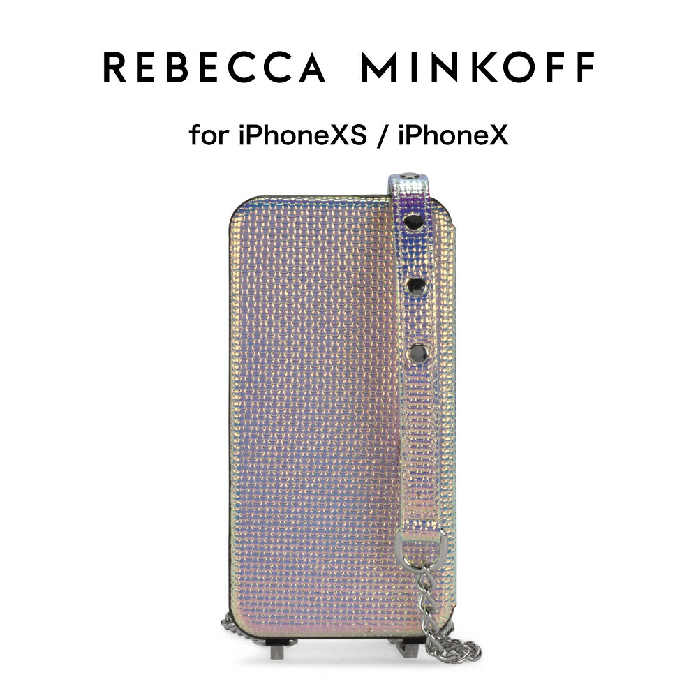 【正規代理店】 レベッカミンコフ iPhoneXS iPhoneX スマホケース Rebecca Minkoff Time to Reflect Crossbody Case iPhoneケース アイフォン ブランド スマートフォン スリム 薄型 お洒落 おしゃれ