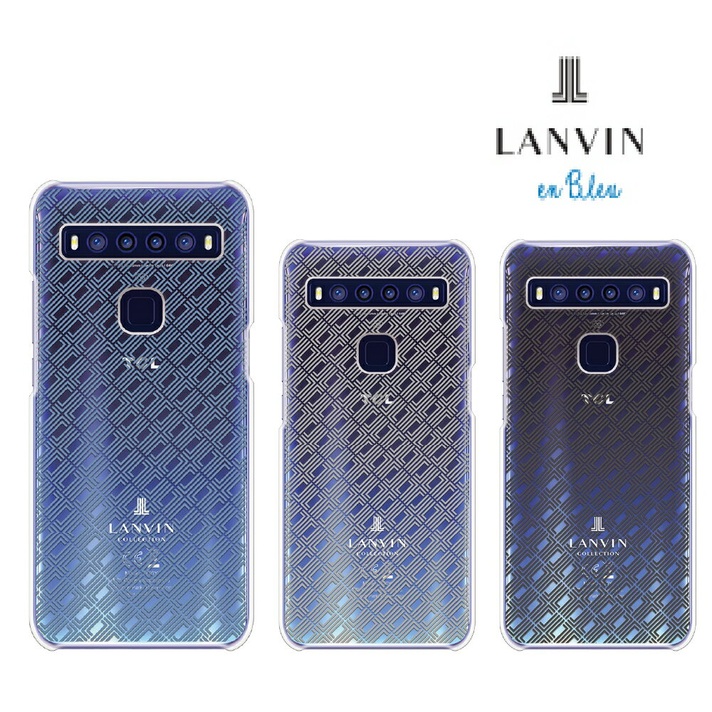  スマホケース TCL 10 5G LANVIN COLLECTION CLEAR CASE SIGNITURE ランバン ケース カバー クリアケース 透明 ブランド おしゃれ バックケース 大人 女性 高級感