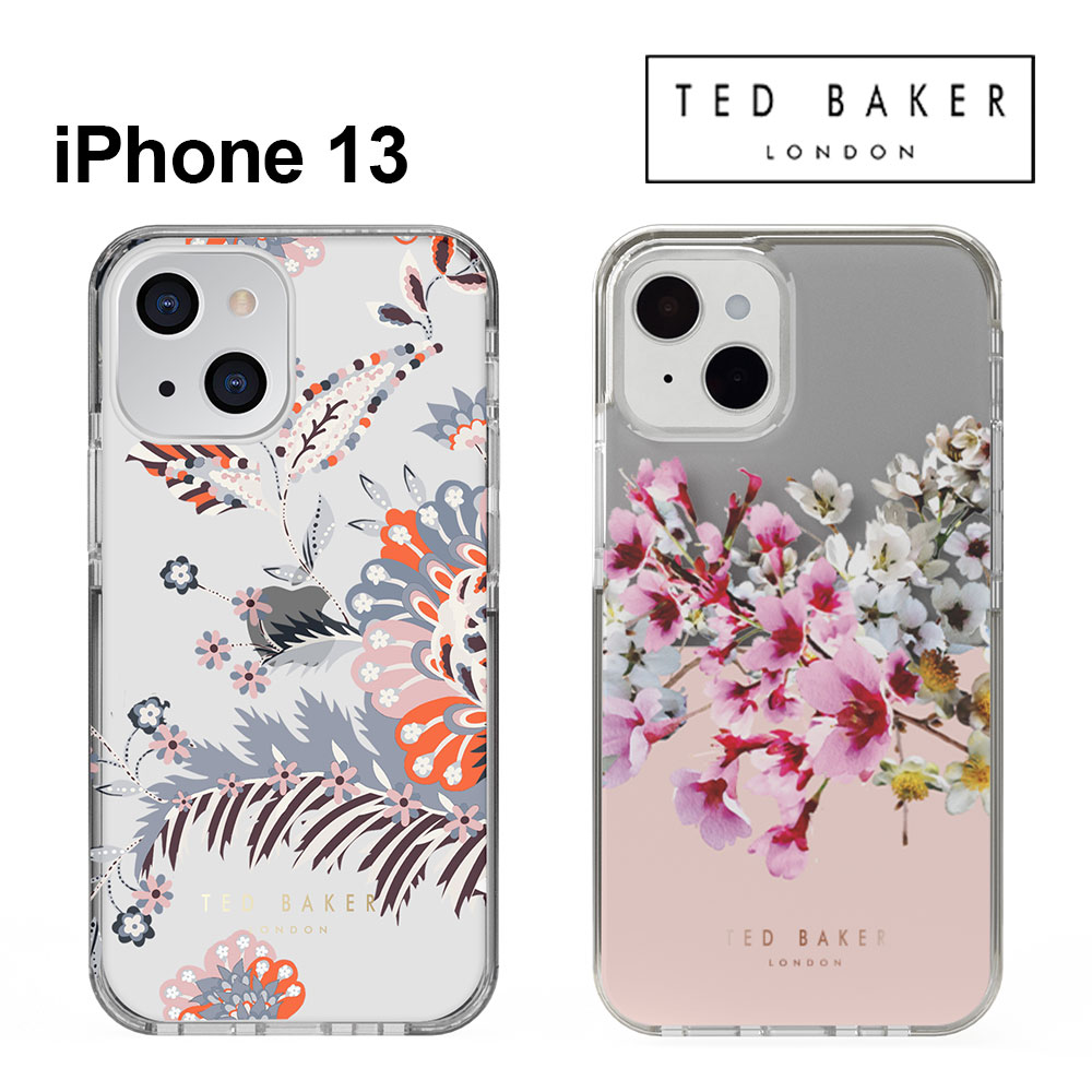 iPhone 13 用ケース Ted Baker テッドベーカー Anti-shock Case クリアタイプ 耐衝撃性 スマホケース 正規代理店