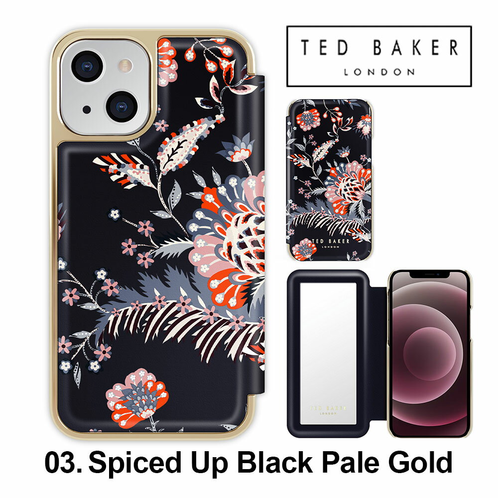 【正規代理店】 テッドベーカー iPhone13 スマホケース Ted Baker Folio Case iPhone iPhoneケース アイフォン ブランド スマホ ケース スマートフォン 手帳 手帳型 手帳型ケース 花柄 カード 収納 定期 女性 大人