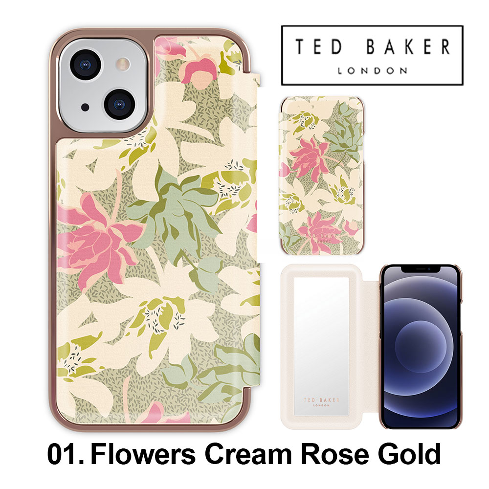 【正規代理店】 テッドベーカー iPhone13 スマホケース Ted Baker Folio Case iPhone iPhoneケース アイフォン ブランド スマホ ケース スマートフォン 手帳 手帳型 手帳型ケース 花柄 カード 収納 定期 女性 大人