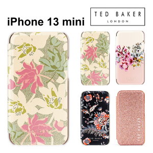 iPhone 13 mini 用ケース Ted Baker テッドベーカー Folio Case 手帳型 ミラー付き 鏡 スマホケース 正規代理店