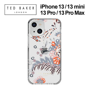 【正規代理店】 テッドベーカー iPhone13 13Pro 13mini 13ProMax スマホケース Ted Baker Anti-shock Case iPhone アイフォン ケース カバー ブランド クリアケース 花柄 おしゃれ かわいい 保護 女性 彼女 耐衝撃