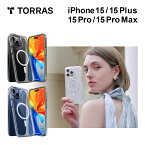 【ガラスフィルム同梱】 TORRAS Sparka-Mag Case iPhone 15 15plus 15pro 15promax ケース 透明 耐衝撃 保護 画面保護ガラス 液晶保護 米軍MIL規格 黄変防止