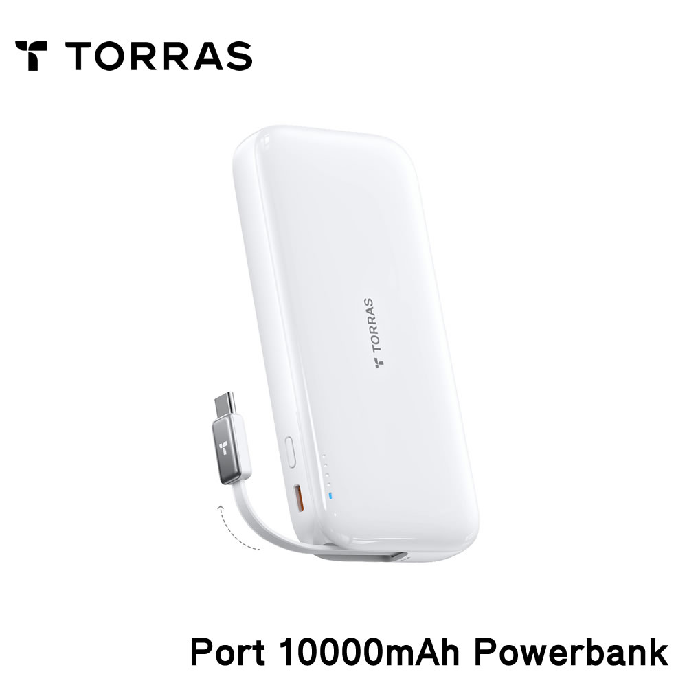 Torras - FlexLine Dual - Port 10000mAh Powerbank Х Хåƥ꡼ [ White ] ®Ŵ ޥ۽...
