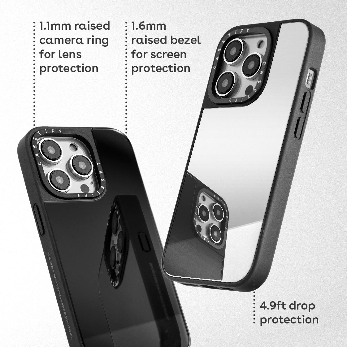 【公式】CASETiFY iPhone 14Pro MagSafe 対応 ミラーケース 耐衝撃 保護ケース ワ...