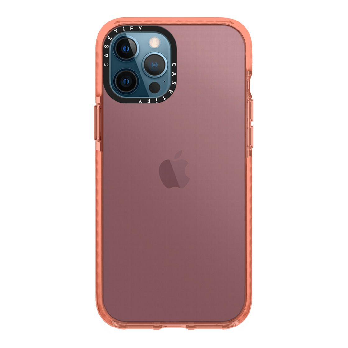 CASETiFY iPhone 12ProMax インパクトケース 耐衝撃 保護ケース 透明 ワイヤレス充電に対応 ピーチ サンセット (グラデーション)