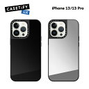 【公式】CASETiFY iPhone 13 iPhone 13Pro MagSafe 対応ミラーケース シルバー (ブラックバンパー）ブラック (ブラックバンパー)