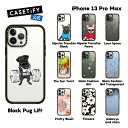 【公式】CASETiFY iPhone 13ProMax インパクトケース クリア ブラック クリア フロスト Hipster Frenchie Black Love Space Flowers Black Pug Lift PP-0008 iPhoneケース iPhone 13ProMax 耐衝撃 保護ケース 透明