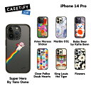 【公式】CASETiFY iPhone 14Pro インパクトケース クリア ブラック クリア フロスト Clear Polka Daub Hearts Baby Bear by Katie Benn Flowers Aries Moross Sticker iPhoneケース iPhone 14Pro 耐衝撃 保護ケース 透明