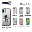 【公式】CASETiFY iPhone 11Pro インパクトケース クリア ブラック クリア フロスト Clear Polka Daub Hearts Clouds Girl and Coffee Black Pug Lift iPhoneケース iPhone 11Pro 耐衝撃 保護ケース 透明