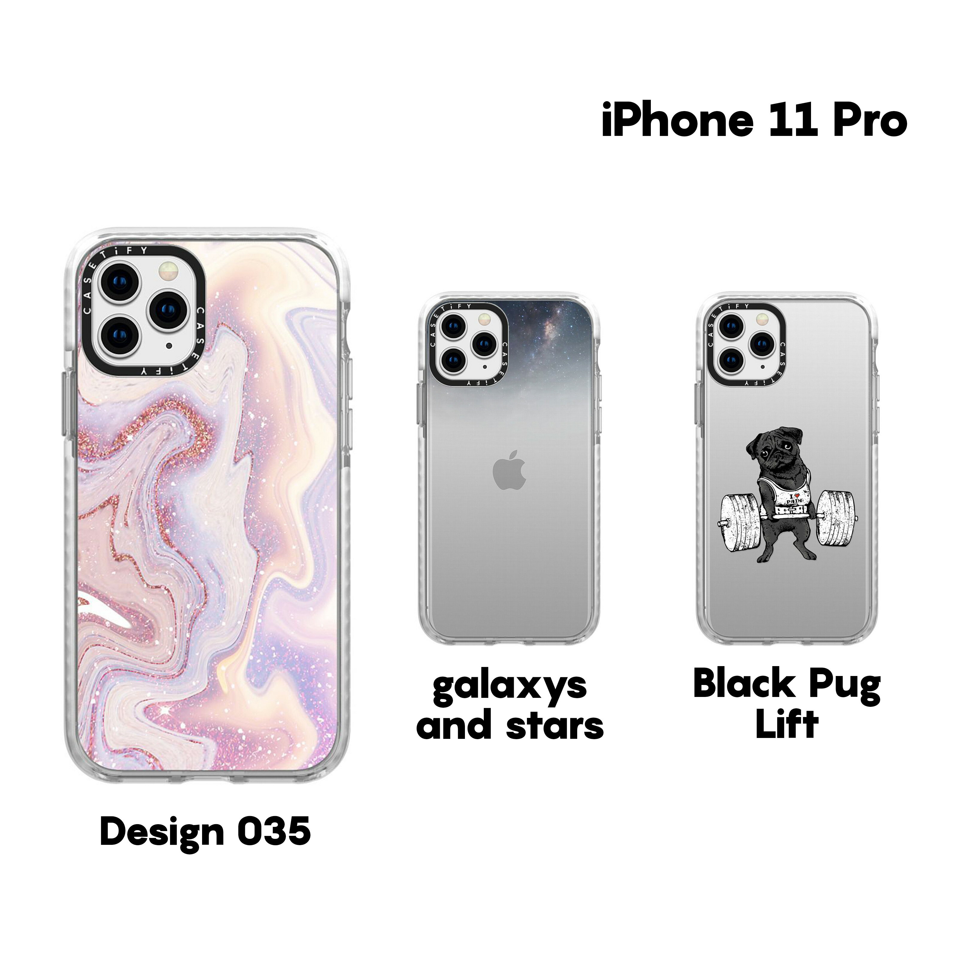 【公式】CASETiFY iPhone 11Pro インパクトケース クリア ブラック クリア フロスト Clear Polka Daub Hearts Clouds Girl and Coffee Black Pug Lift iPhoneケース iPhone 11Pro 耐衝撃 保護ケース 透明