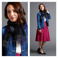 OUTLET『Cashmeeカシミヤ100%グラデーションボーダーリバーシブルマフラー/Neptune』≪レビューを書いて送料無料≫マフラー/レディース/メンズ/ファッション/カシミヤ/カシミア/大判/アウトレット/訳あり/ストール