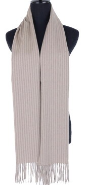 カシミア マフラー カシミヤ100%ストライブマフラー(ベージュ系)カシミヤマフラーカシミアマフラー
