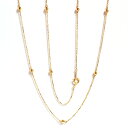 ボールステーションロングネックレス 3mm 80cm K10イエローゴールド