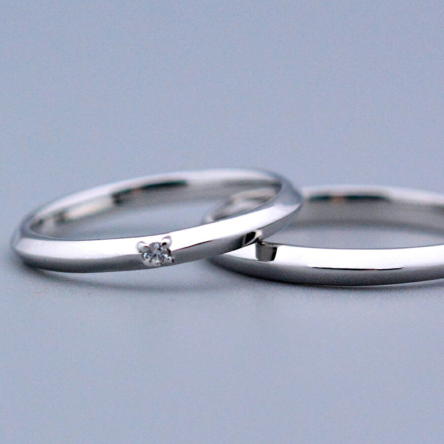 エッジペアリング2本製作pt950ハードプラチナマリッジリング結婚指輪