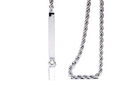 スクウェアトップ ダイヤモンド0.30 Yチェーン ロザリオネックレス/パイプロープ/ホワイトゴールドK18WG SQUARE TOP DIAMOND 0.30ct ROZARY NECKLACE【楽ギフ_包装】誕生日クリスマスプレゼントリフォームにも対応