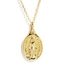 マリア　レリーフコイン　オーバルペンダント イエローK10YG maria relief coin oval pendant necklace クリスマス