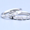 トラべゾイドペアリング2本製作pt950プラチナマリッジリング結婚指輪