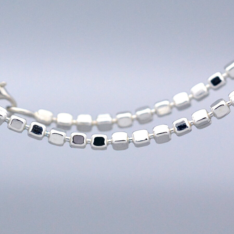 Necklaces, Braclets - キューブチェーンネックレスsv925シルバー40センチ/45センチ/50センチ