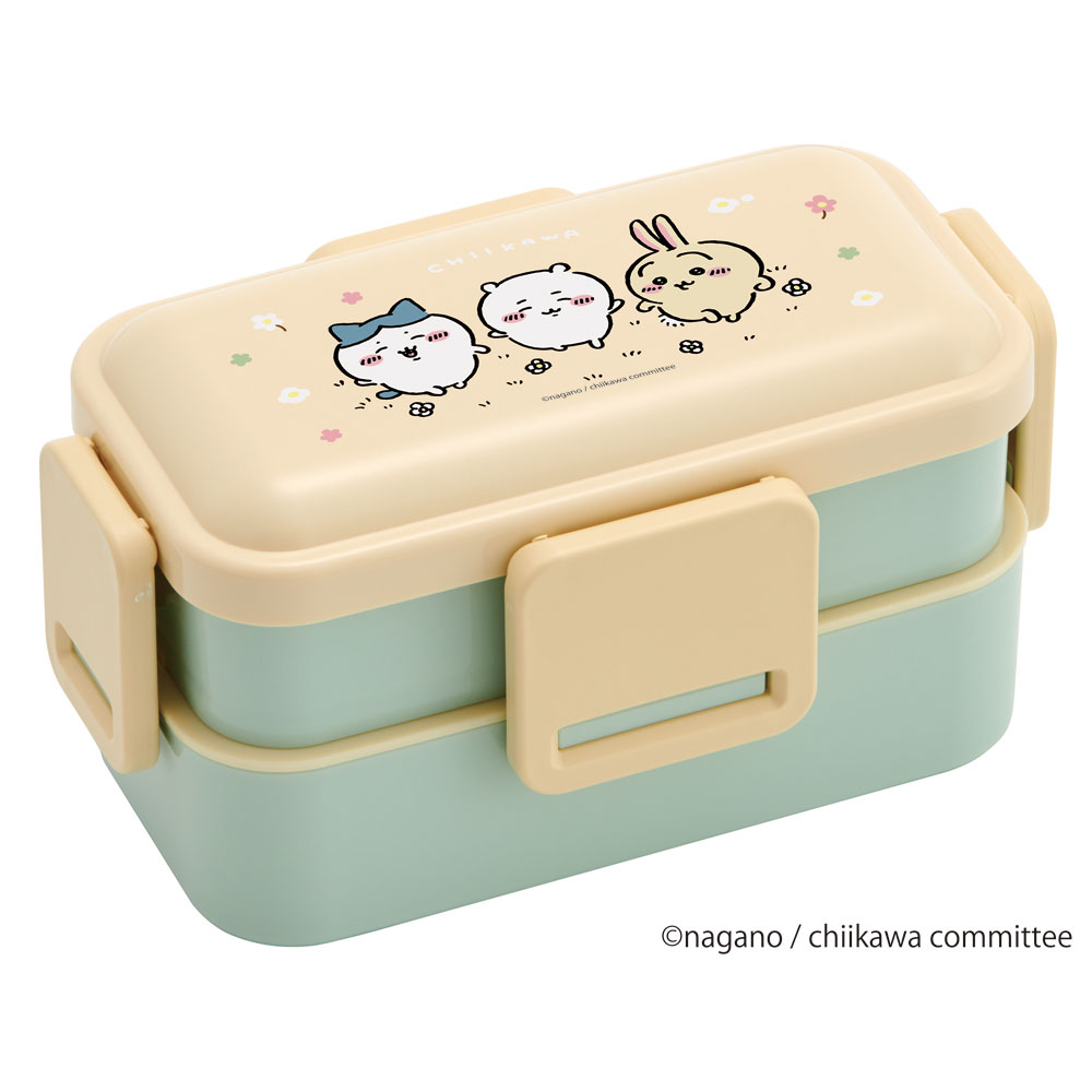 【4日〜P5倍】弁当箱 大人 子供 二段 仕切り 食洗機 レンジ 対応 小学生 600ml かわいい スケーター PFLW4AG 抗菌【レディース 4点ロック お弁当箱 ドーム型 子ども キッズ 漏れない ちいかわ グッズ キャラクター】