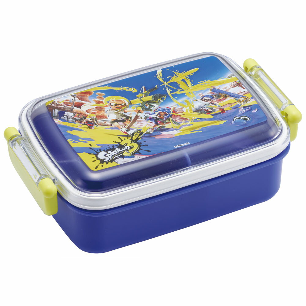 One Tier - [4月22日〜5月20日 P20倍]お弁当箱 一段 450ml かわいい キャラクター 食洗機対応 子供 キッズ 仕切り スケーター RBF3ANAG スプラトゥーン 3 スプラ Splatoon 男の子 女の子【弁当箱 ランチボックス 小学生 幼稚園 食洗機 小さめ 幼児 保育園】