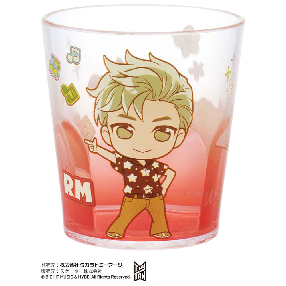 アクリル コップ 280ml カップ 食器 KSA4 スケーター TinyTan RM アールエム tinytan タイニータン BTS【タンブラー グラス 飲み物 クリア 透明 かわいい おしゃれ キャラクター】のサムネイル