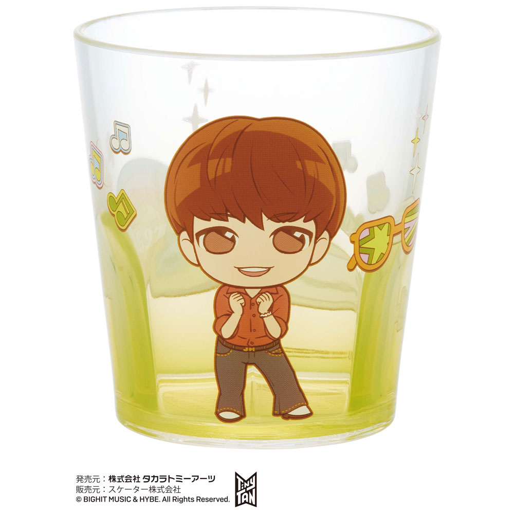 アクリル コップ 280ml カップ 食器 KSA4 スケーター TinyTan J-hope ジェイホープ タイニータン BTS【タンブラー グラス 飲み物 クリア 透明 かわいい おしゃれ キャラクター】のサムネイル