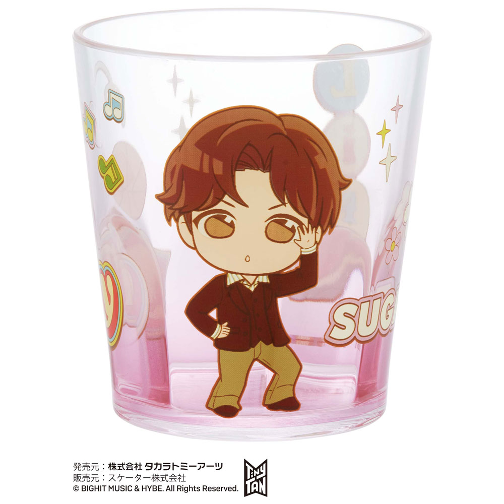 スケーター アクリル コップ 280ml カップ 食器 KSA4 TinyTan SUGA シュガ tinytan タイニータン BTS【タンブラー グラス 飲み物 クリア 透明 かわいい おしゃれ キャラクター】