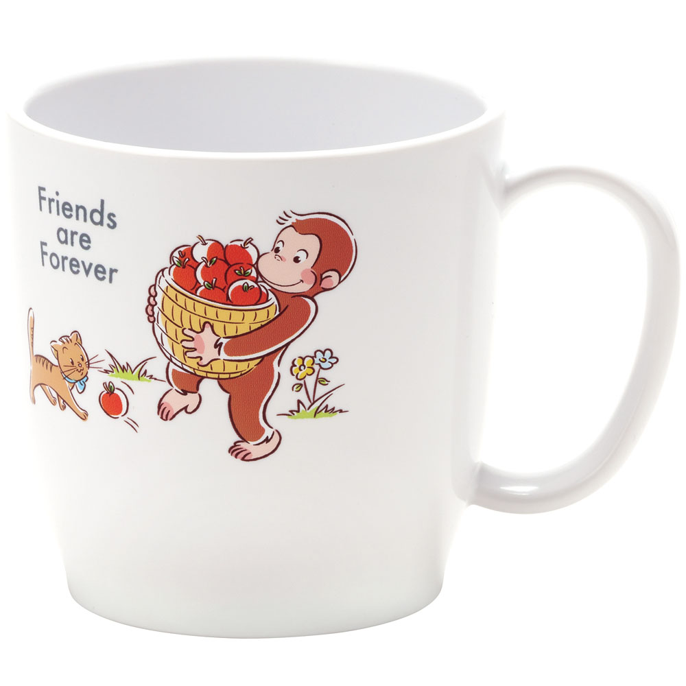 [〜11月18日迄 P20倍]抗菌 食洗機 対応 ポリプロピレン製 マグコップ　おさるのジョージ　銀イオン Ag+ 食器 コップ カップ 丈夫 軽い 子供用 子供 こども キッズ XP11AGのサムネイル