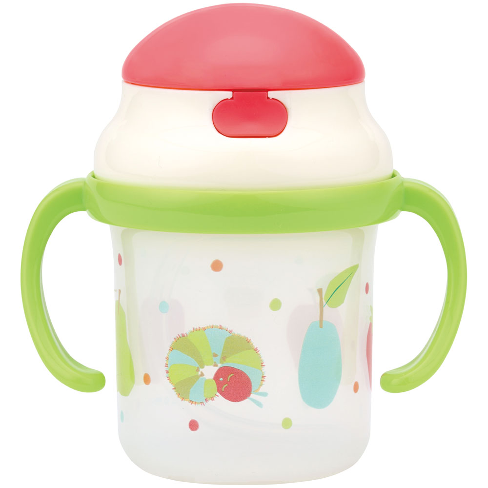 [12月12日～1月16日 P20倍]ストロー ホッパー 両手 マグ ミッキー ベビー 用品 グッズ 飲み 練習 ディズニー KSH2 スケーター はらぺこあおむし はらぺこ 男の子 女の子 女子【シリコン飲み口 替え吸い口1コ付き お出かけ 外出 水分補給 かわいい キャラクター】