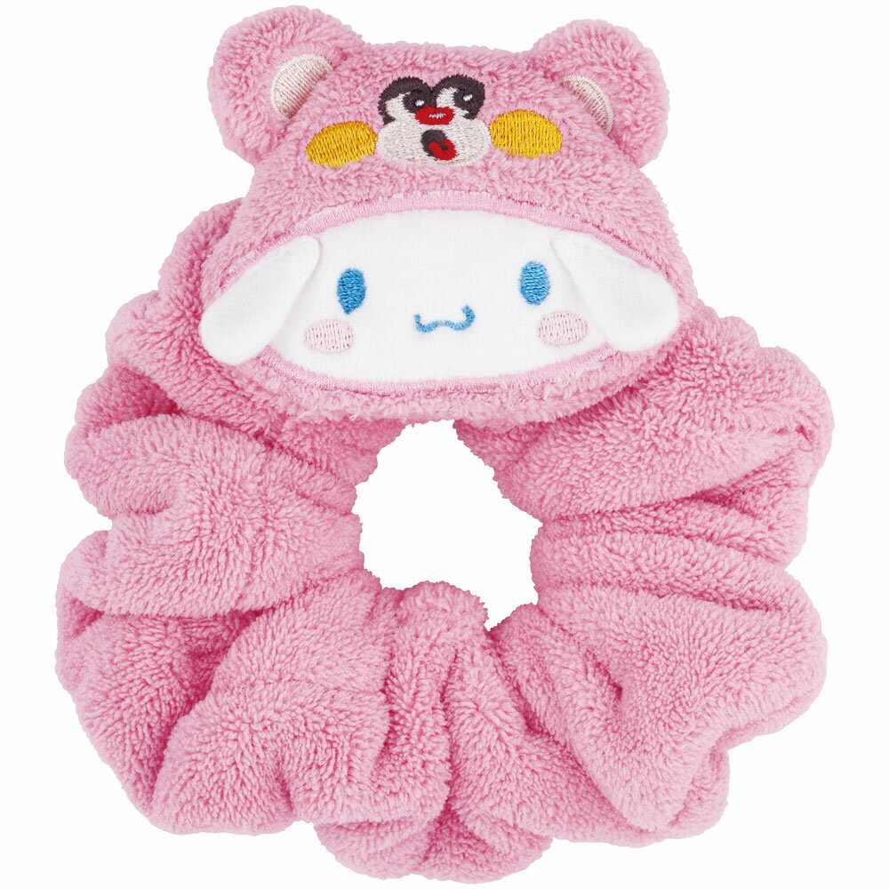 シュシュ ヘア アクセサリー ヘア ゴム 髪 飾り 留め ふわふわ キャラクター スケーター skater HACC1D シナモロール シナモン サンリオ 女の子 女子【かわいい ポニーテール 手首 子供 大人 こども キッズ】