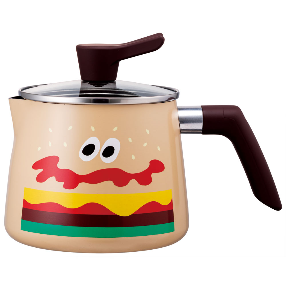 [20日〜27日 P15倍]マルチポット 1.9L 1900ml 鍋 なべ 片手鍋 ガス火用 調理器具 調理 料理 スケーター skater ANMP2 バーガーコンクス BURGER CONX 男の子 女の子【キャラクター おしゃれ かわいい 揚げ物 炊飯】のサムネイル